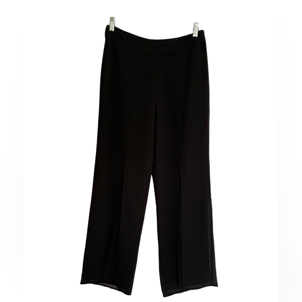 Marina Front Split Evening Trousers Wide Leg Pants Size M
